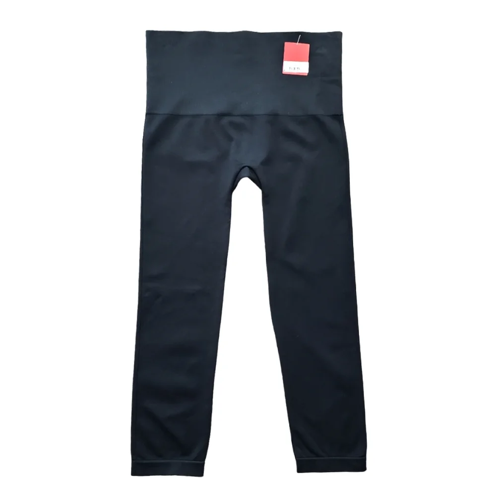 NWT Spanx High Waist Cropped Seamless Look At Me Now Leggings Black Plus Sz 1X - Picture 3 of 14